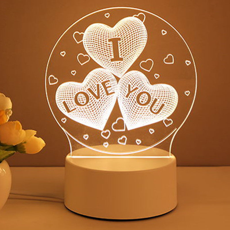 3D Lamp Acrylic USB LED Night Lights Neon Sign Lamp