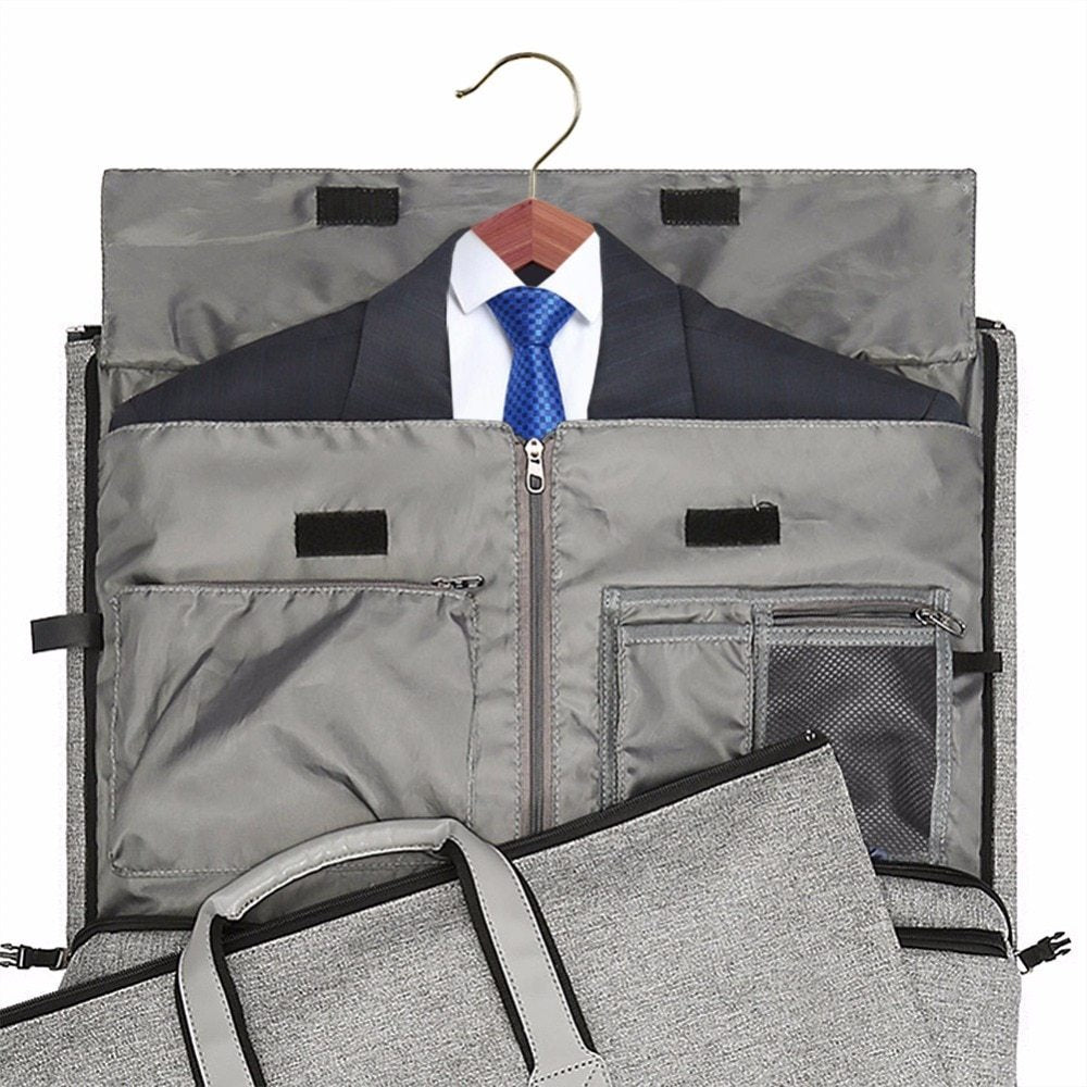 Travel Garment Bag with Hanging Suitcase and Multiple Pockets